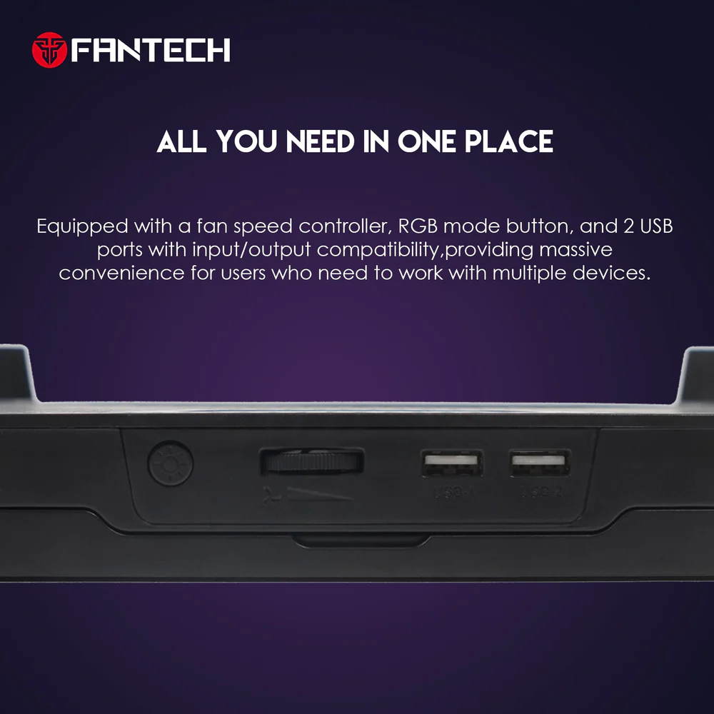 Fantech NC20 RGB Laptop Stand Cooling Pad Fantech NC20 RGB Laptop Stand Cooling Pad